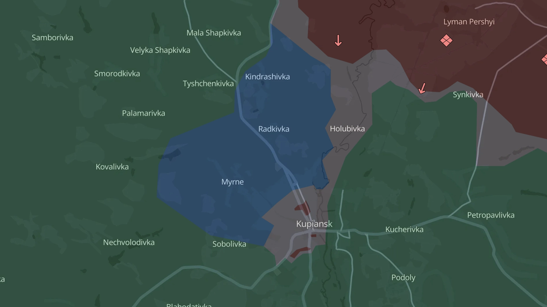 The situation on the Kupiansk axes